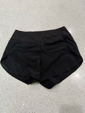 Athleta Black Two-Layer Athletic Shorts